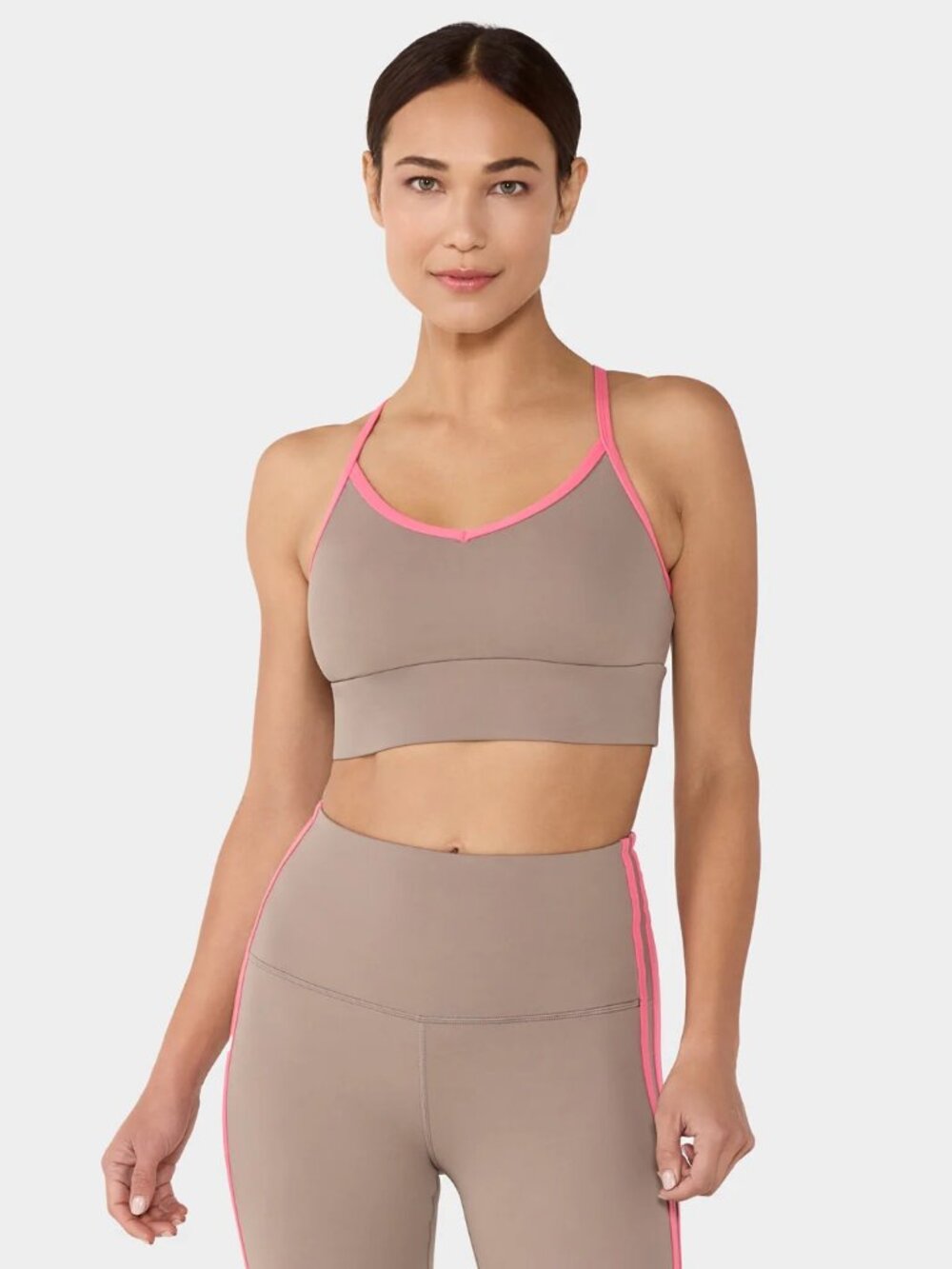 NEW Tavi TaviSculpt Boost Bra in Pebble/Sunset Pink